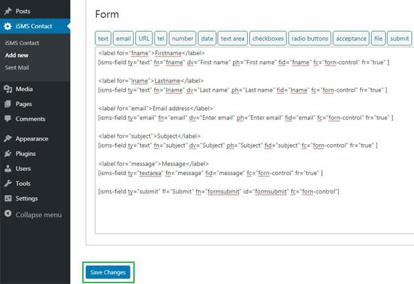 Configure WordPress iSMS Plugin australia