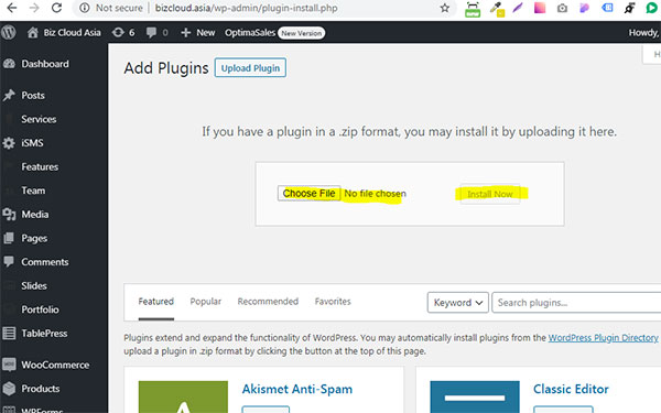 Install WordPress Plugin Bulk SMS Australia